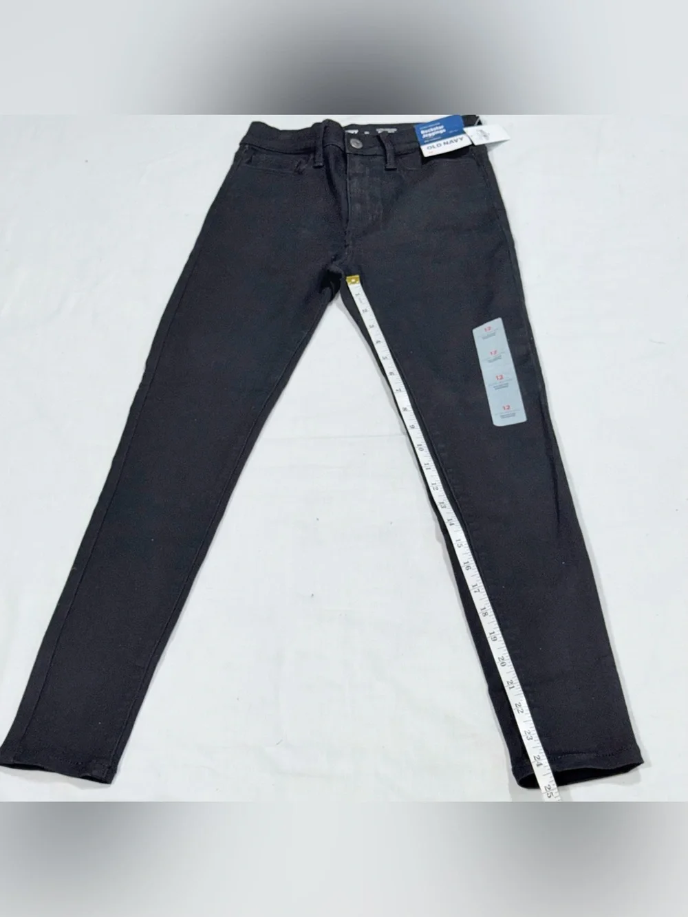 Old Navy Girls Extra High-Rise Rockstar 360 Stretch Black Jeggings 12 NWT O82